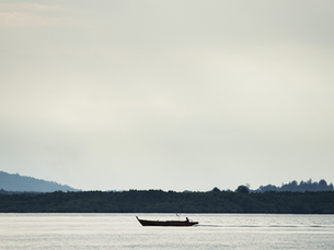 a fisherman off Bintan Island