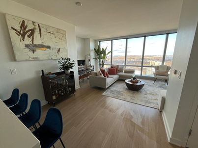 Clean Hudson County living room after a Somos Cleaning Service visit