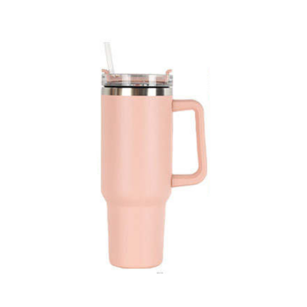 Thumbnail: 40 oz Tumbler with Handle and Straw