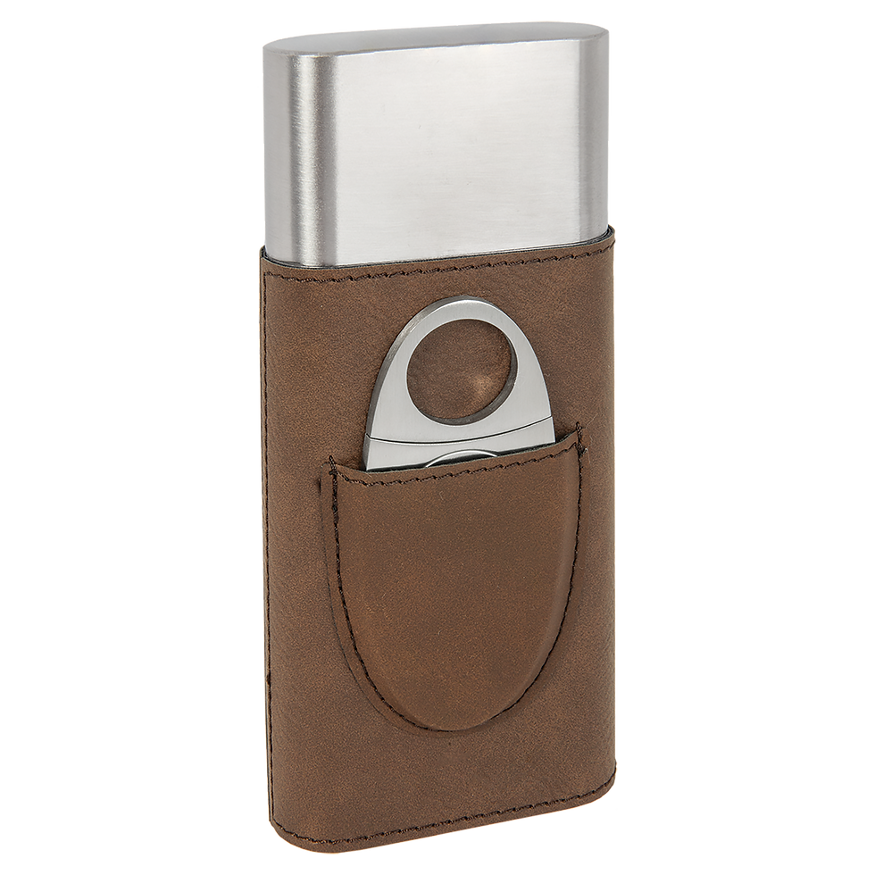 Thumbnail: Custom Leatherette Cigar Case with Cutter