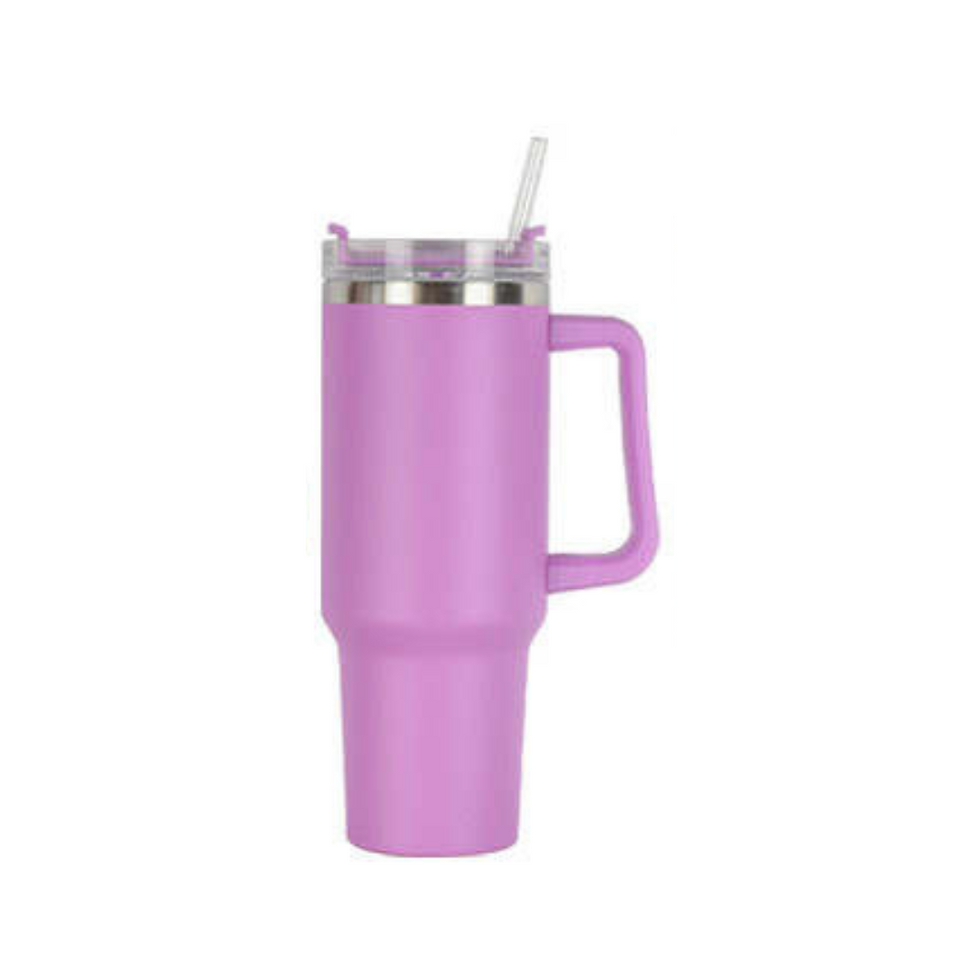 Thumbnail: 40 oz Tumbler with Handle and Straw