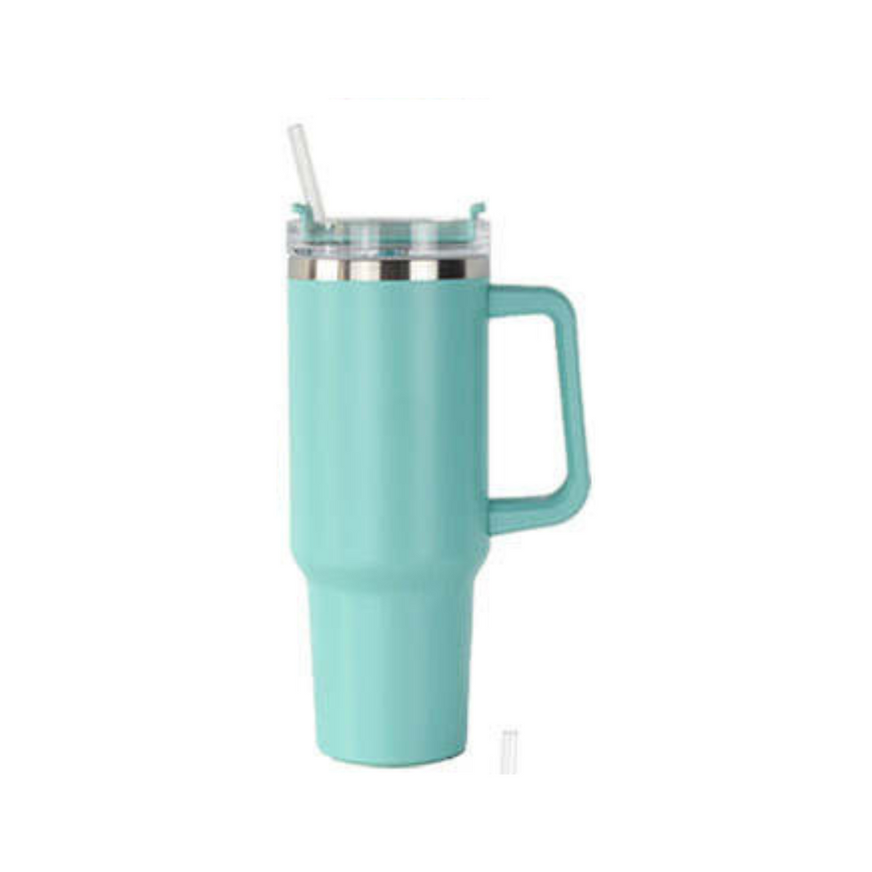 Thumbnail: 40 oz Tumbler with Handle and Straw