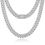 Thumbnail: 14mm 2 Rows VVS Moissanite Diamond Cuban Link Chain Necklace GRA Certificate
