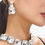 Thumbnail: White Diamante Crystal Necklace & Earrings Set