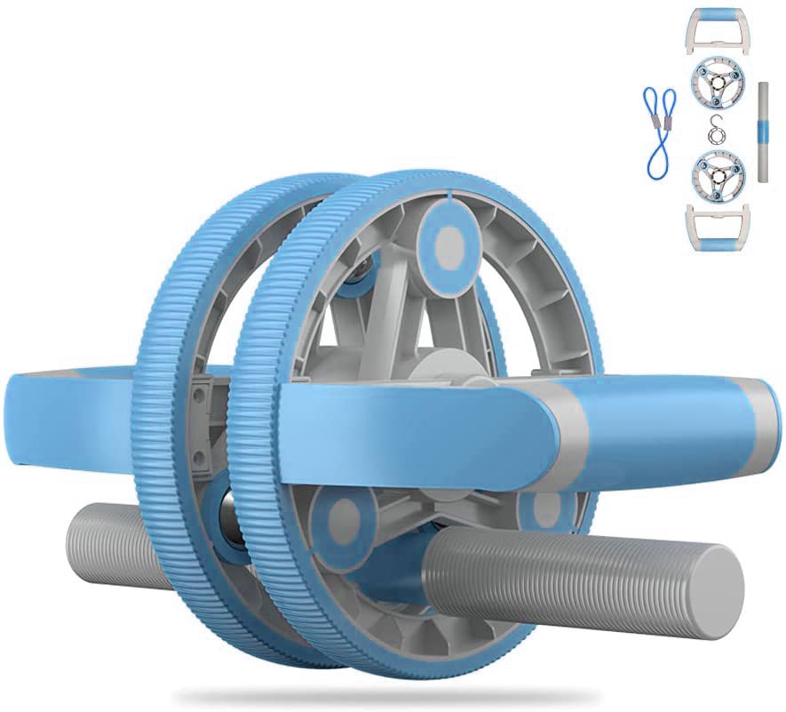 Thumbnail: Multifunctional Abdominal Wheel Pull Strap Gym Fitness Training Set