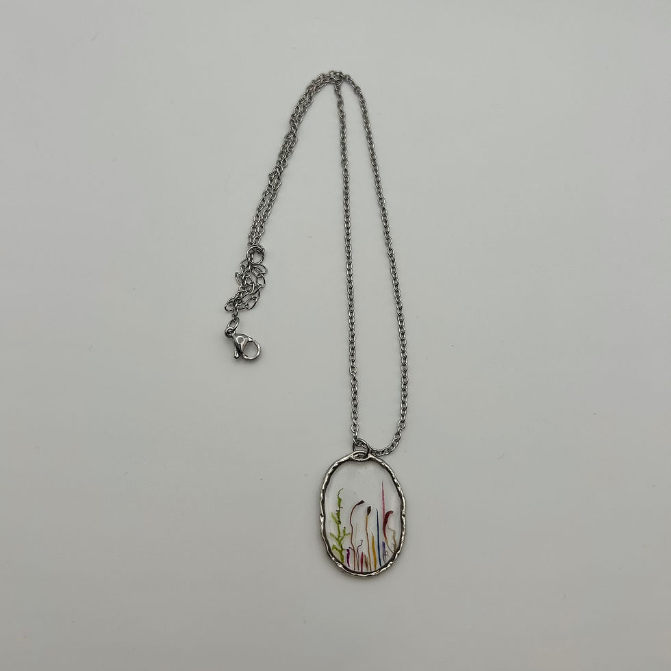 Miniatura: Collar jardín plateado