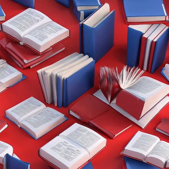 solid red and blue text books.jpg