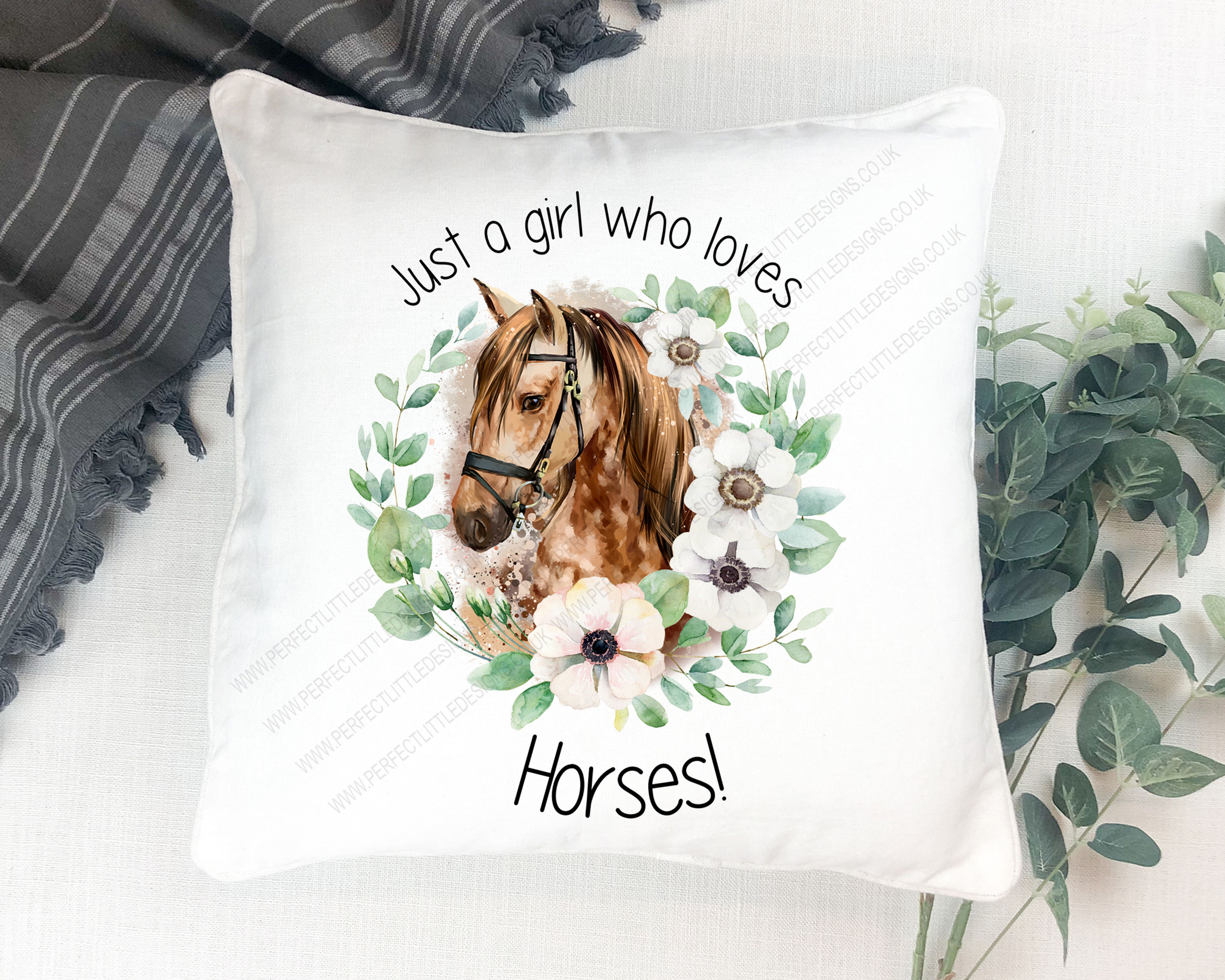 Just A Girl Who Loves Horses Cushion