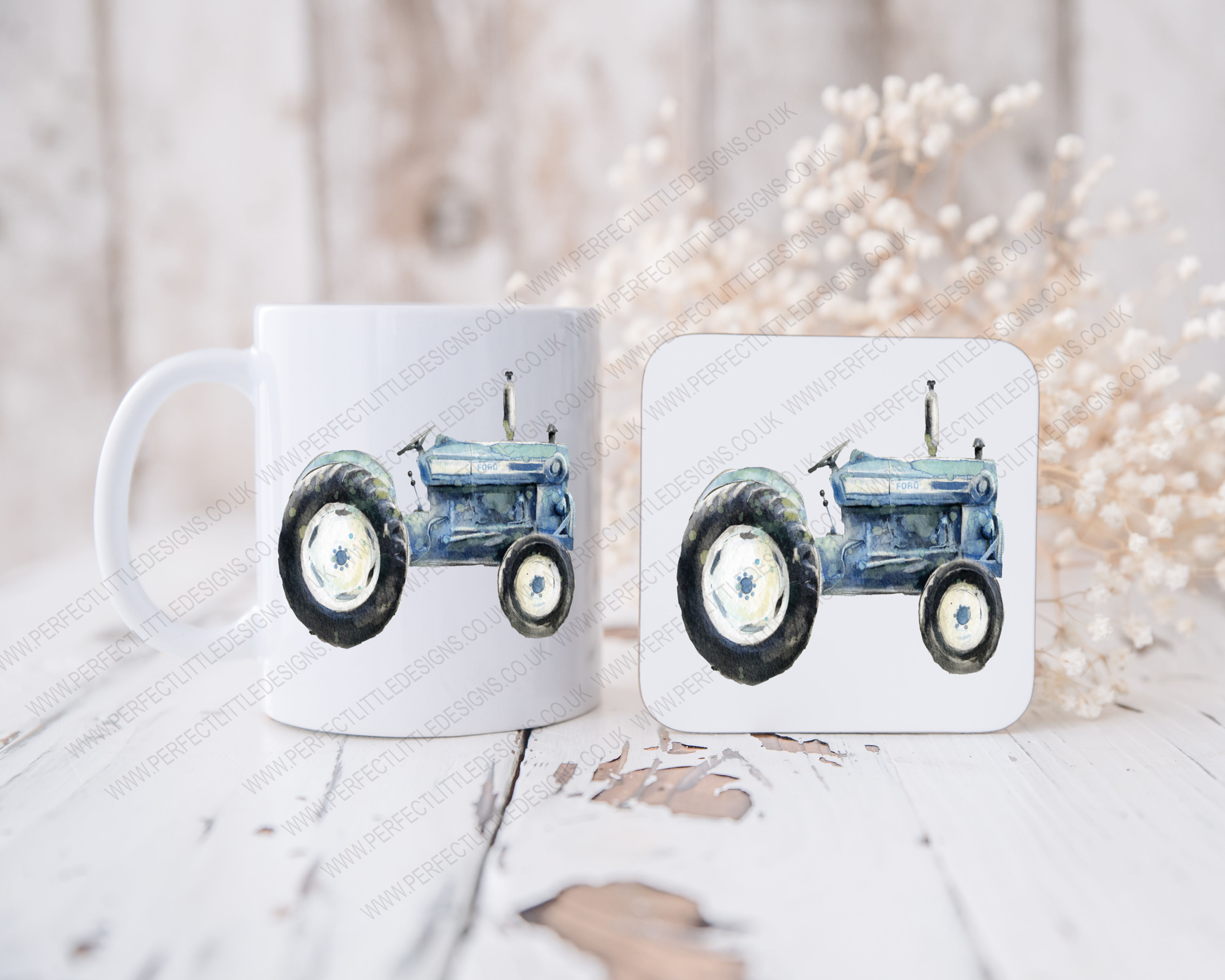 Vintage Blue Tractor