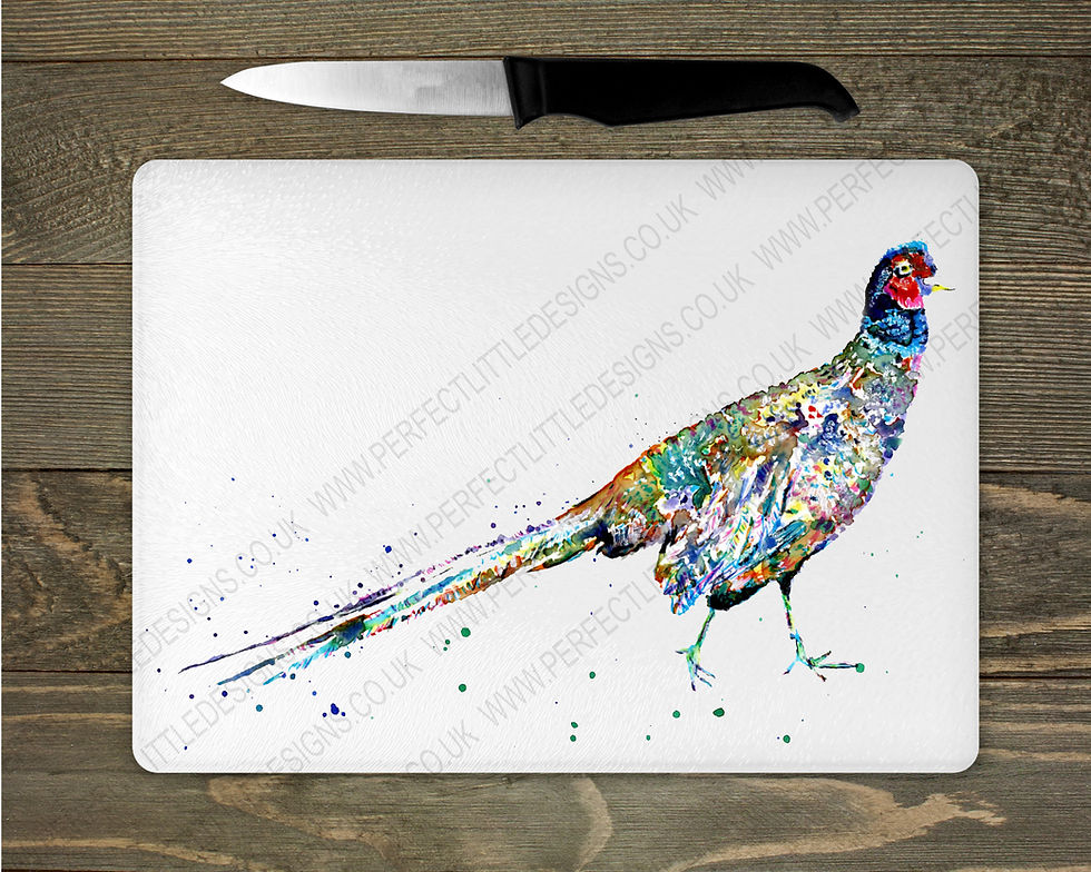 Pheasant Glass Chopping Board