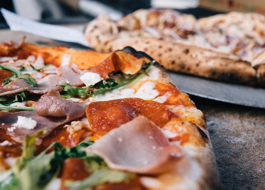 Dang Brother wood fired pizza fresh out of the oven.