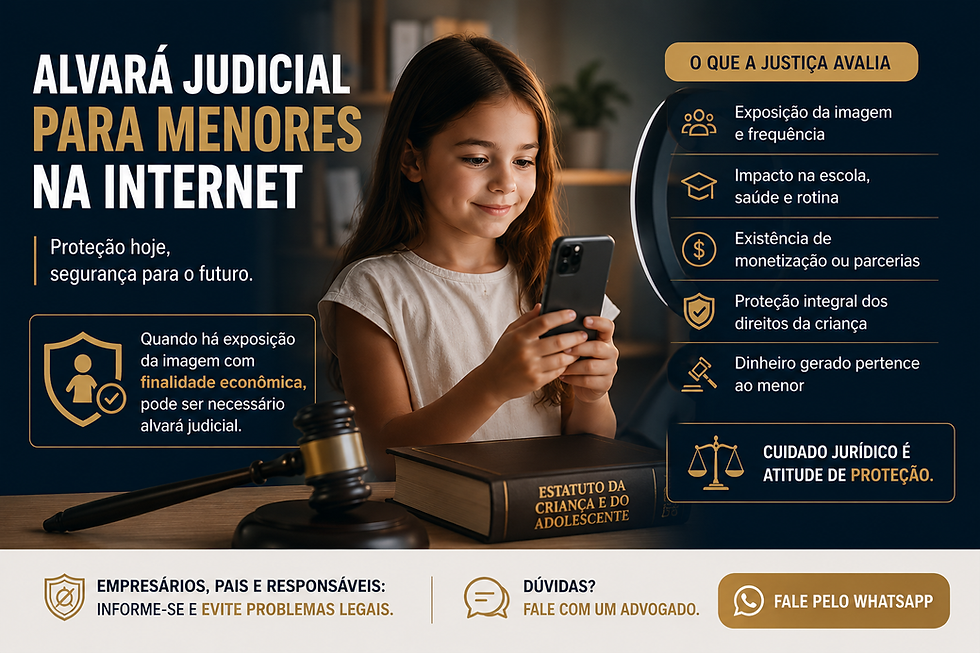 Alvará judicial para menor na internet: quando é obrigatório e como evitar problemas.