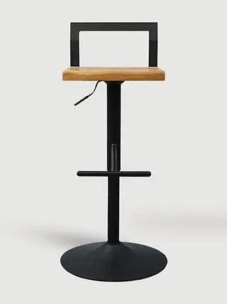 Barhocker Holz Lehne, Vorderansicht