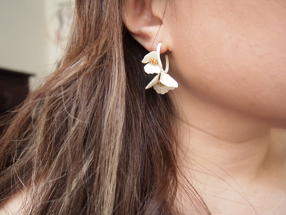 Thumbnail: [Extra-ordinary ] Matt Blossoms Flower Earrings