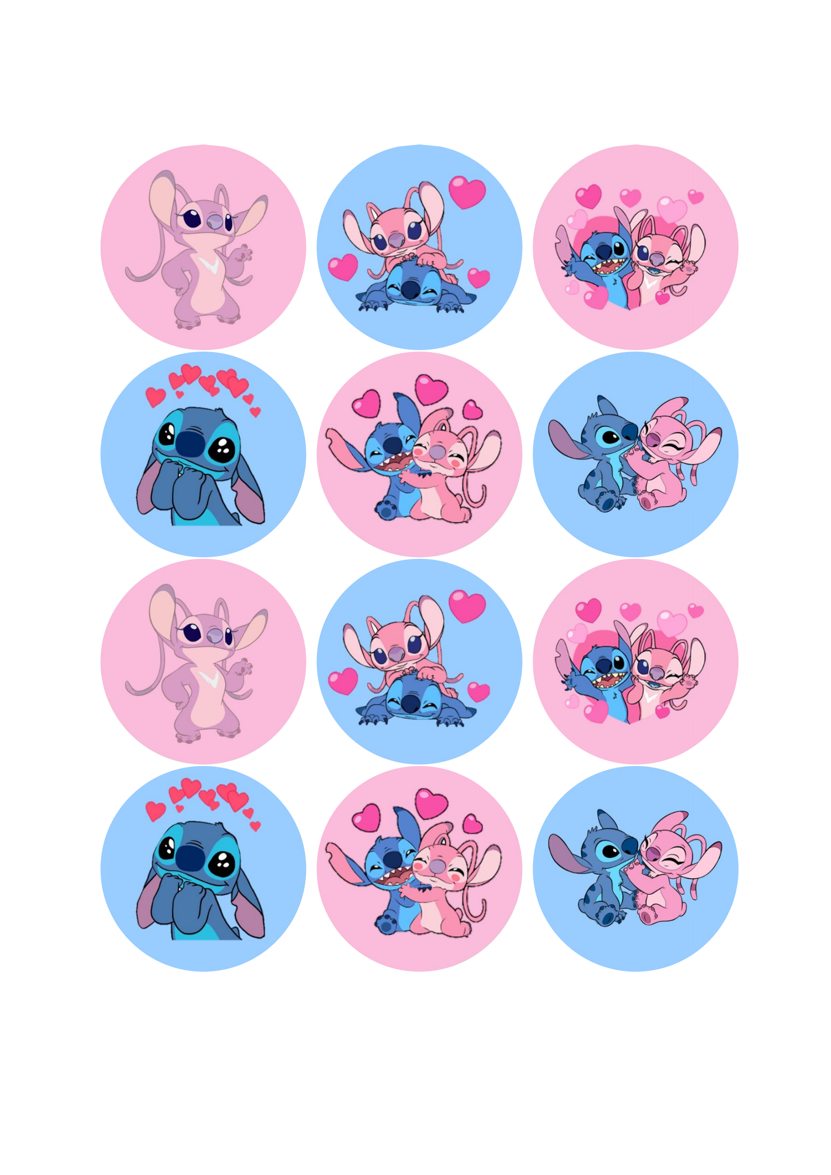 Stitch Edible Cupcake Toppers