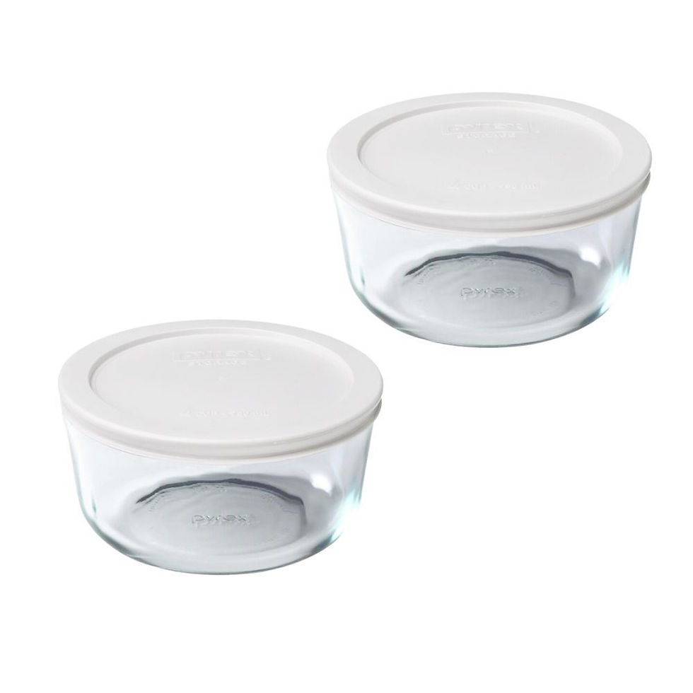 PYREX - PackX2 Bolo de 950 ml C/Tapa blanca