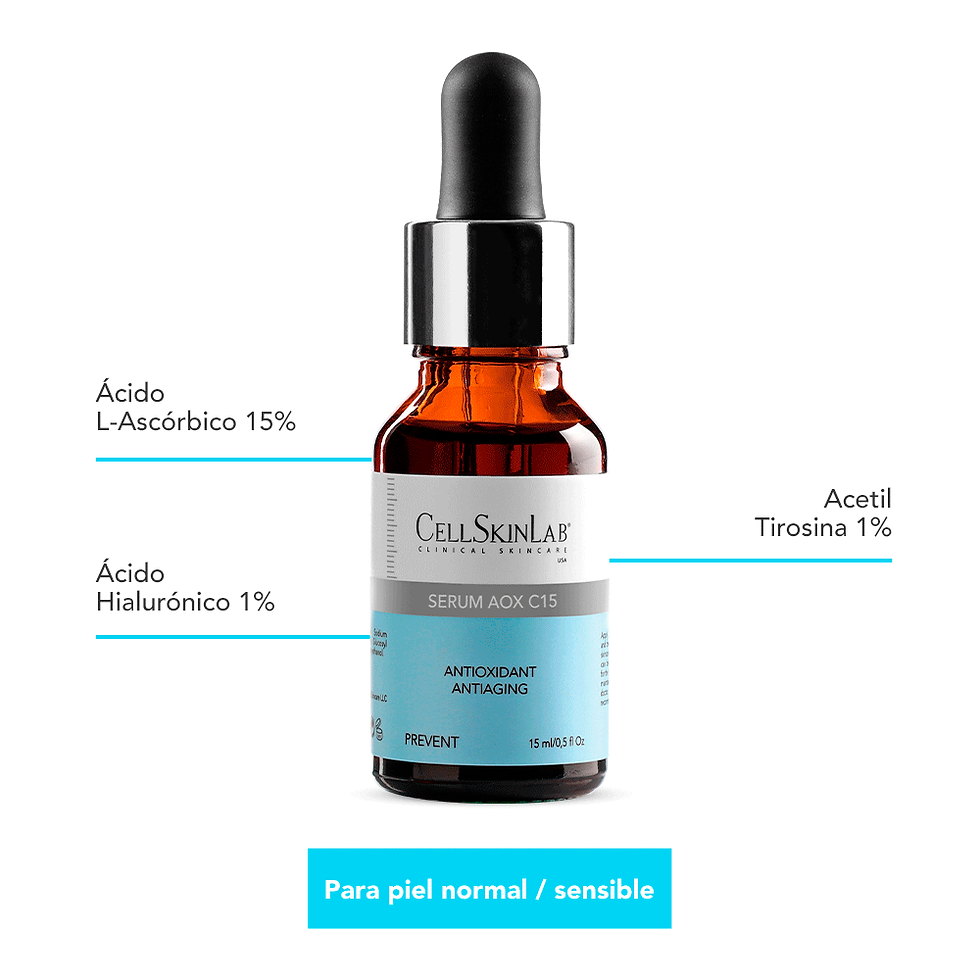 Miniatura: Sérum antioxidante Cellskinlab AOX C15 15 ml Piel Sensible/Normal