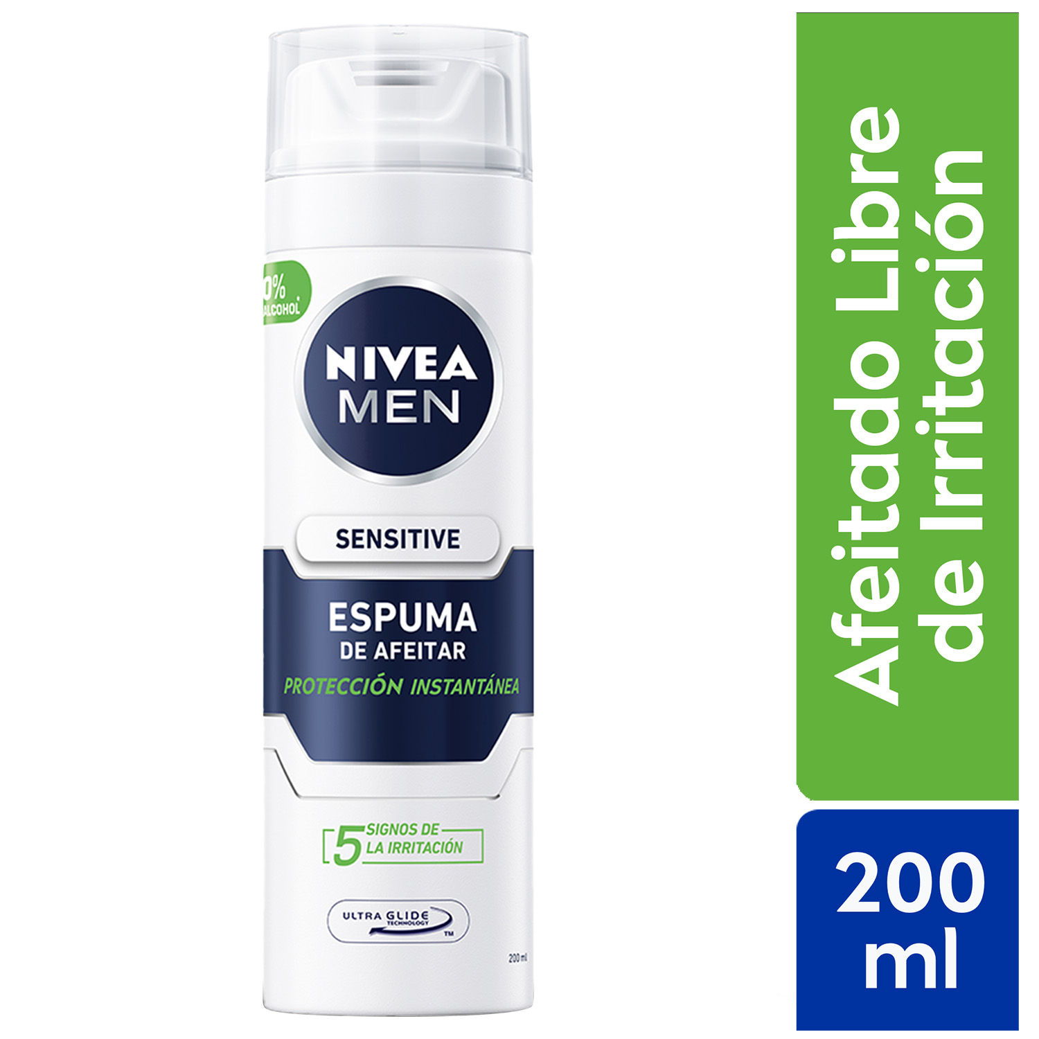 Espuma de Afeitar NIVEA Men Sensitive - Frasco 200ml