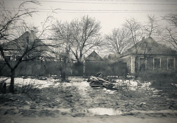 Train ride from Kyiv to Kramatorsk passing dozens of villages and run down factories, the closer to Donbas you get.