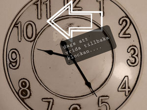 Vintertid - vrid tillbaka klockan inatt