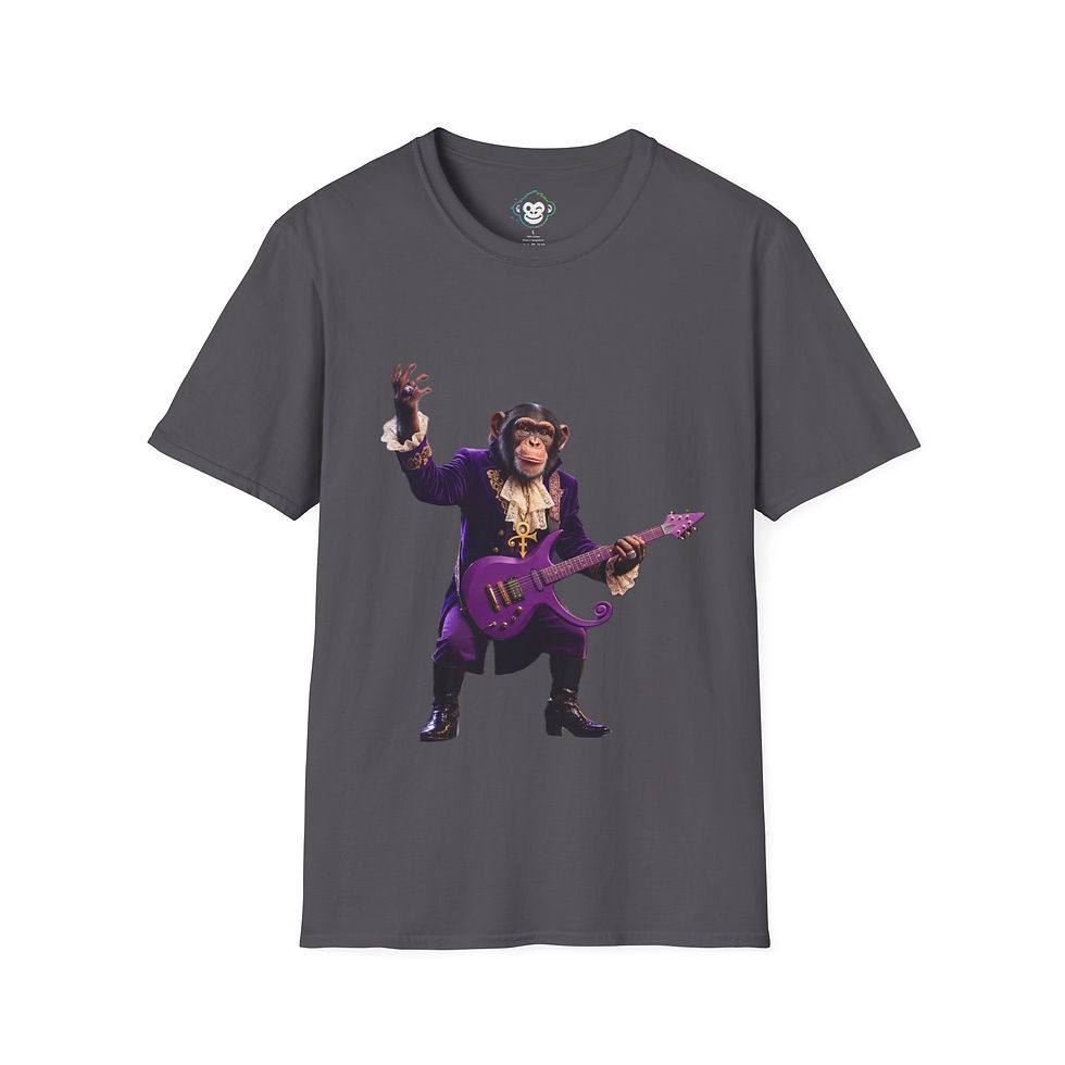 Thumbnail: The Primate Formerly Known as Chimp - Glitchy Monkey Guitar T-Shirt