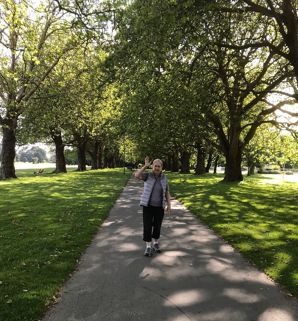Walking in the park to switch on your brain and reduce stress in green nature