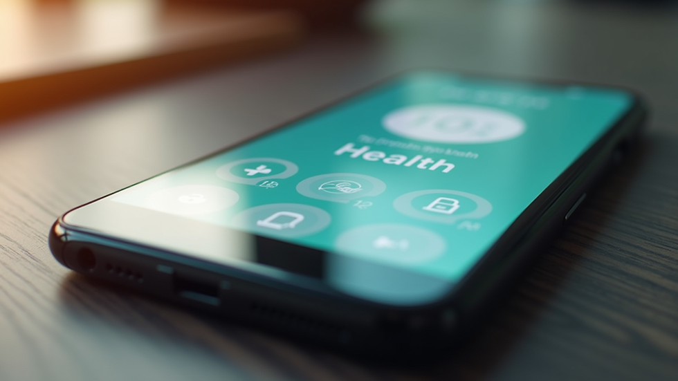 Close-up view of a smartphone displaying a health app interface