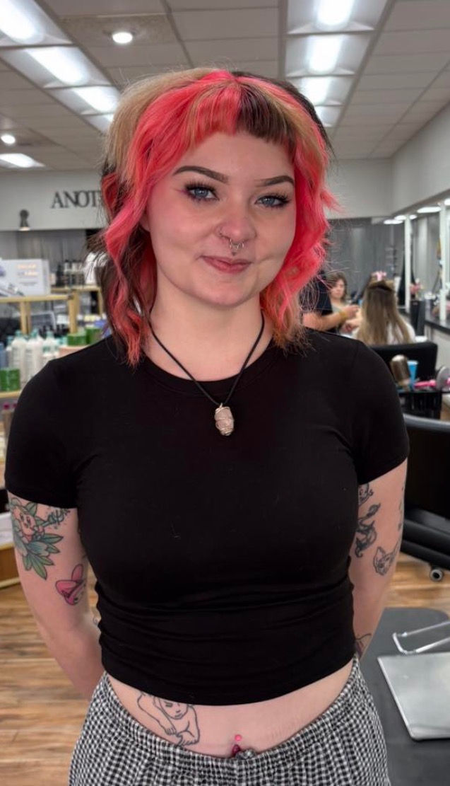 Calico Hair with Pink