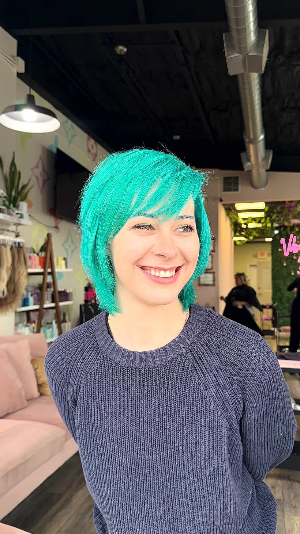 Neon Blue Hair