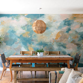 Membuat Gaya Abstrak di Dinding dengan Bahan Sederhana