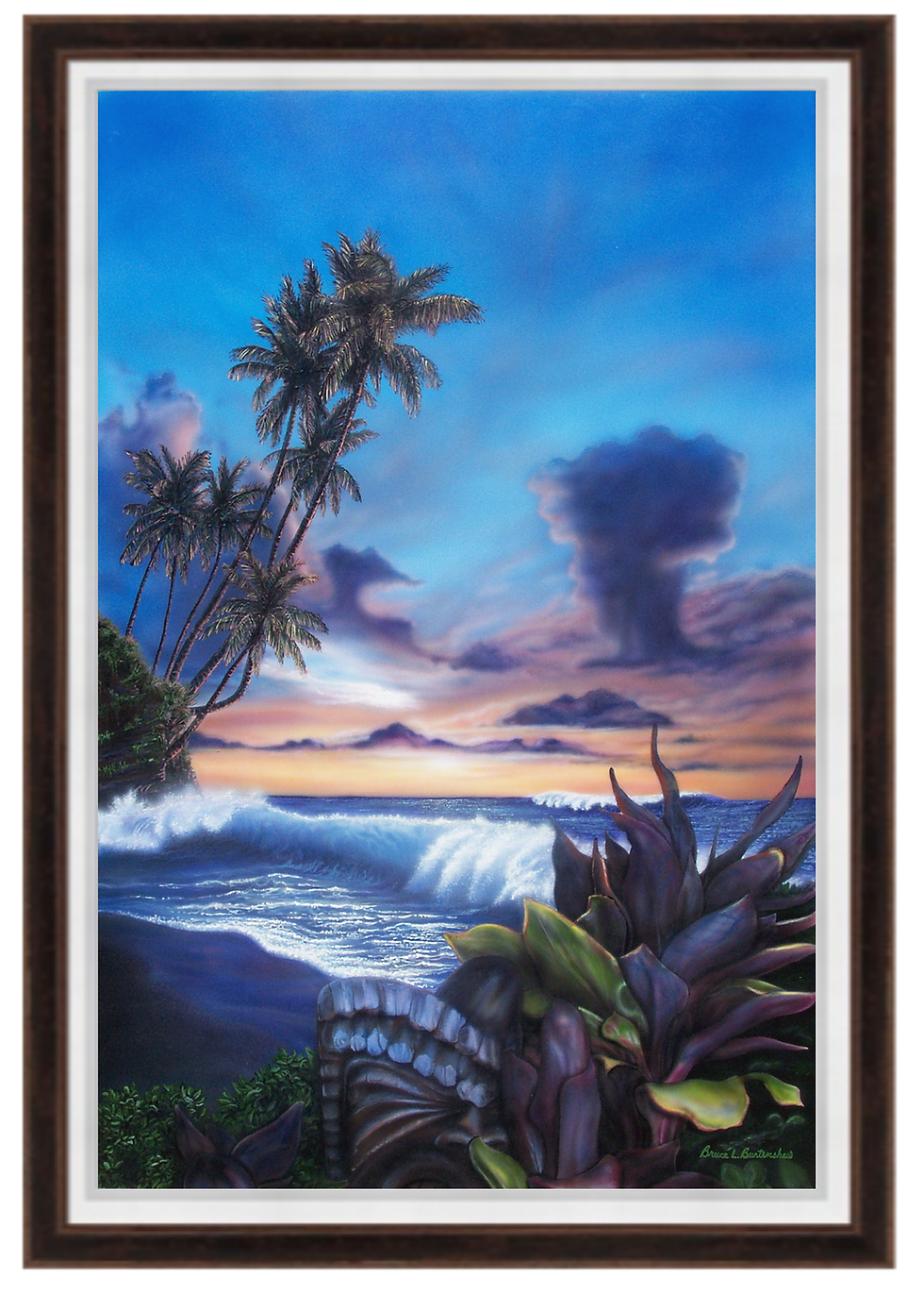 Thumbnail: Lahaina Tiki Sunset - Giclee Print