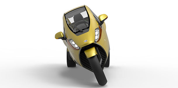 3 wheel electric car that tilts and leans