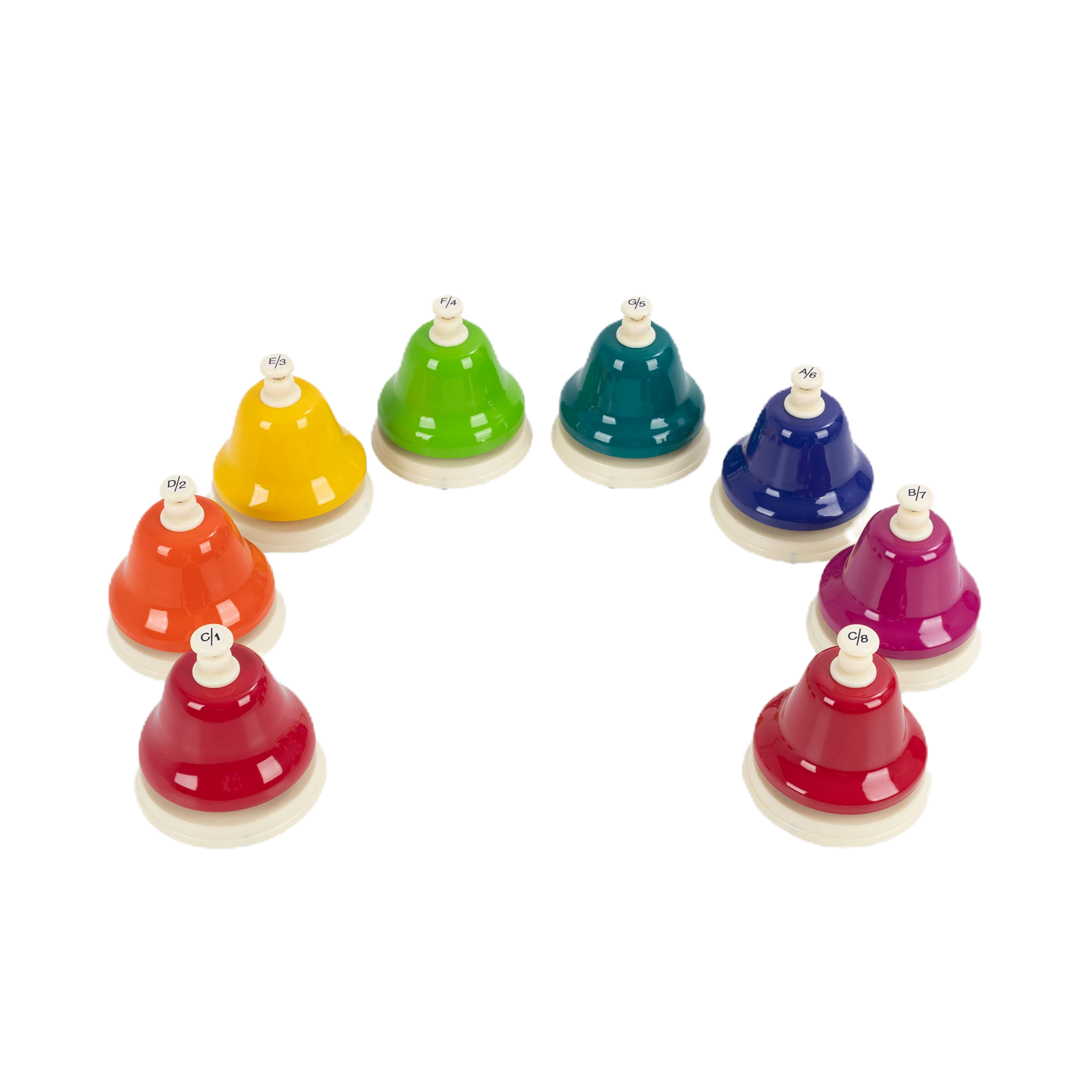Dzwonki naciskane - zestaw 8 sztuk