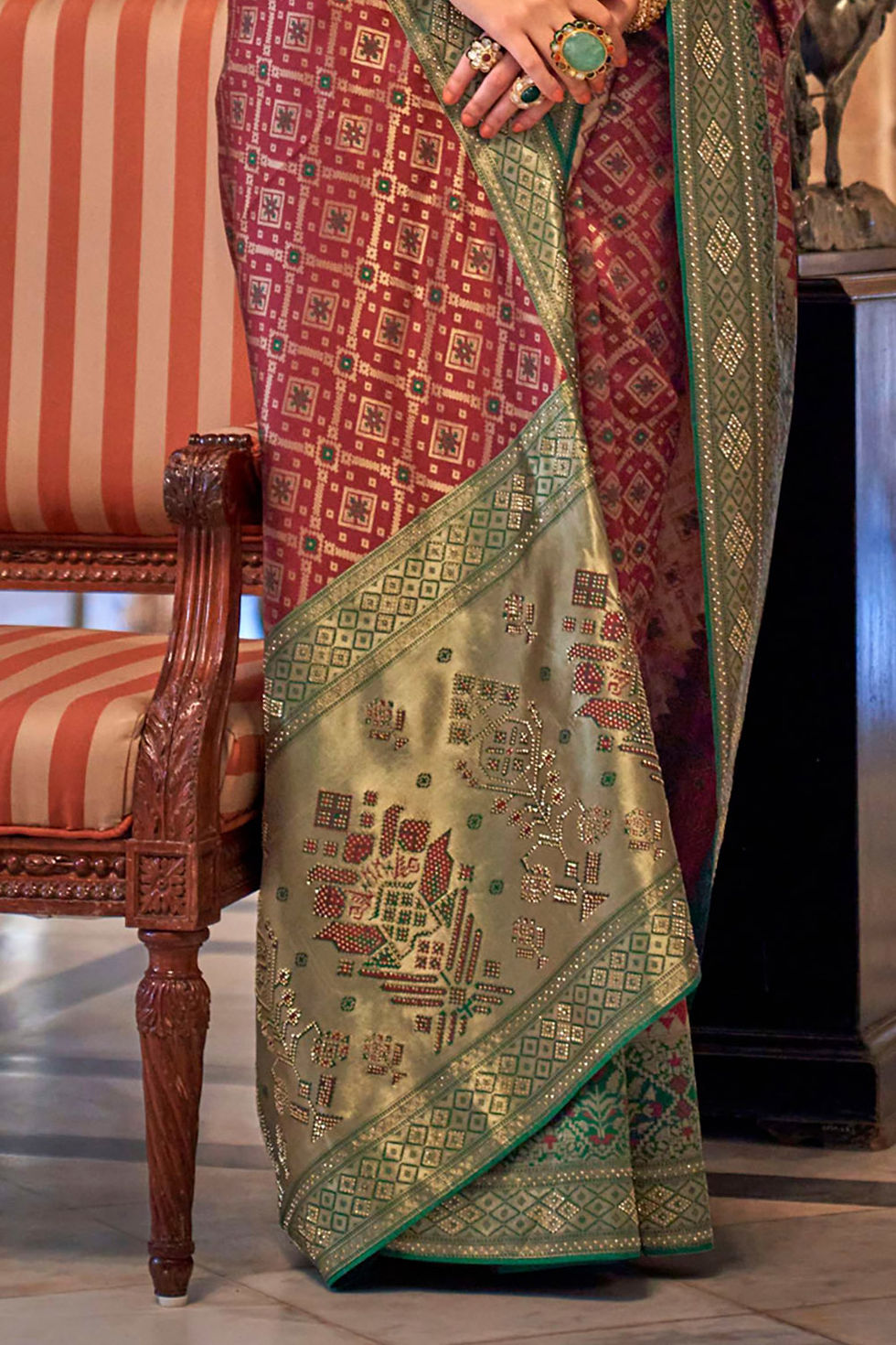 Thumbnail: Bridal Sarees, Party Wear, Bollywood, Kanjivaram Saree, Net, Lehenga, Printed, Half Sarees, Chikankari, Bandhani, Georgette,