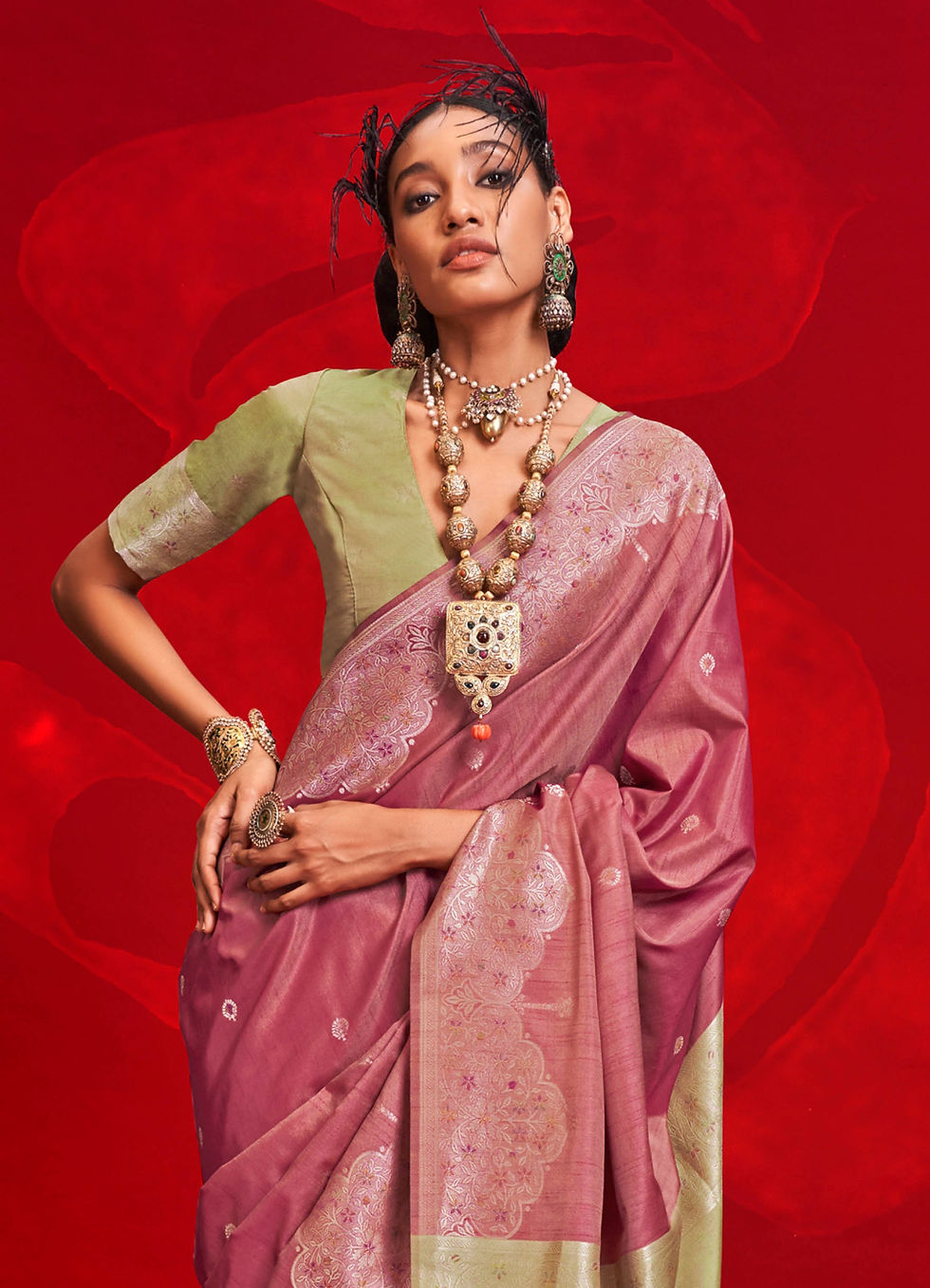 Thumbnail: Bridal Sarees, Party Wear, Bollywood, Kanjivaram Saree, Net, Lehenga, Printed, Half Sarees, Chikankari, Bandhani, Georgette