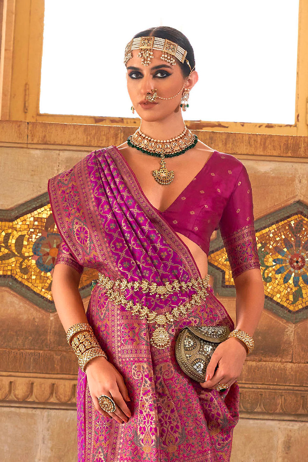 Thumbnail: Bridal Sarees, Party Wear, Bollywood, Kanjivaram Saree, Net, Lehenga, Printed, Half Sarees, Chikankari, Bandhani, Georgette,