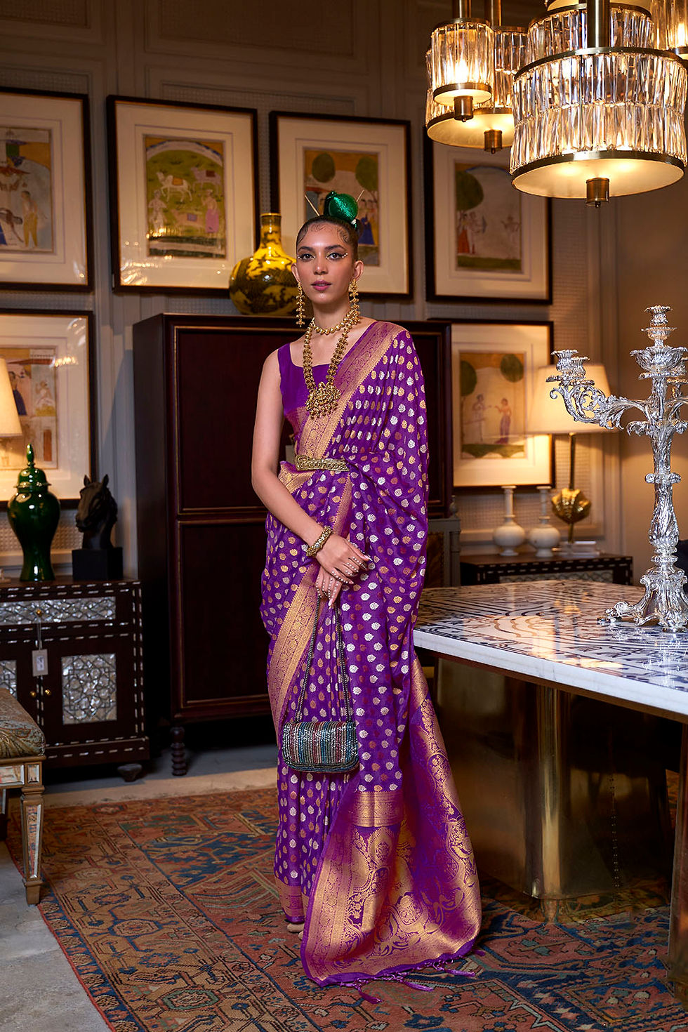 Thumbnail: Bridal Sarees, Party Wear, Bollywood, Kanjivaram Saree, Net, Lehenga, Printed, Half Sarees, Chikankari, Bandhani, Georgette,