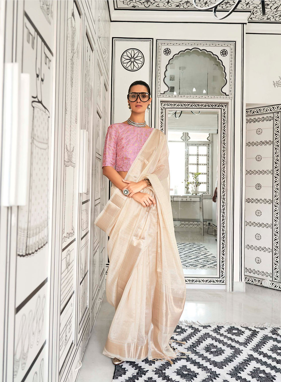 Thumbnail: Bridal Sarees, Party Wear, Bollywood, Kanjivaram Saree, Net, Lehenga, Printed, Half Sarees, Chikankari, Bandhani, Georgette,