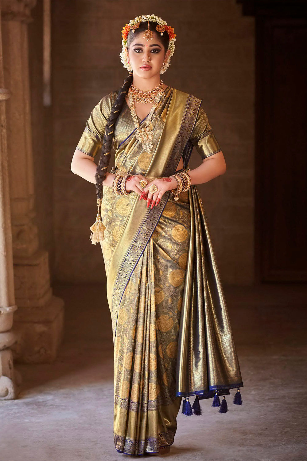 Bridal Sarees, Party Wear, Bollywood, Kanjivaram Saree, Net, Lehenga, Printed, Half Sarees, Chikankari, Bandhani, Georgette,