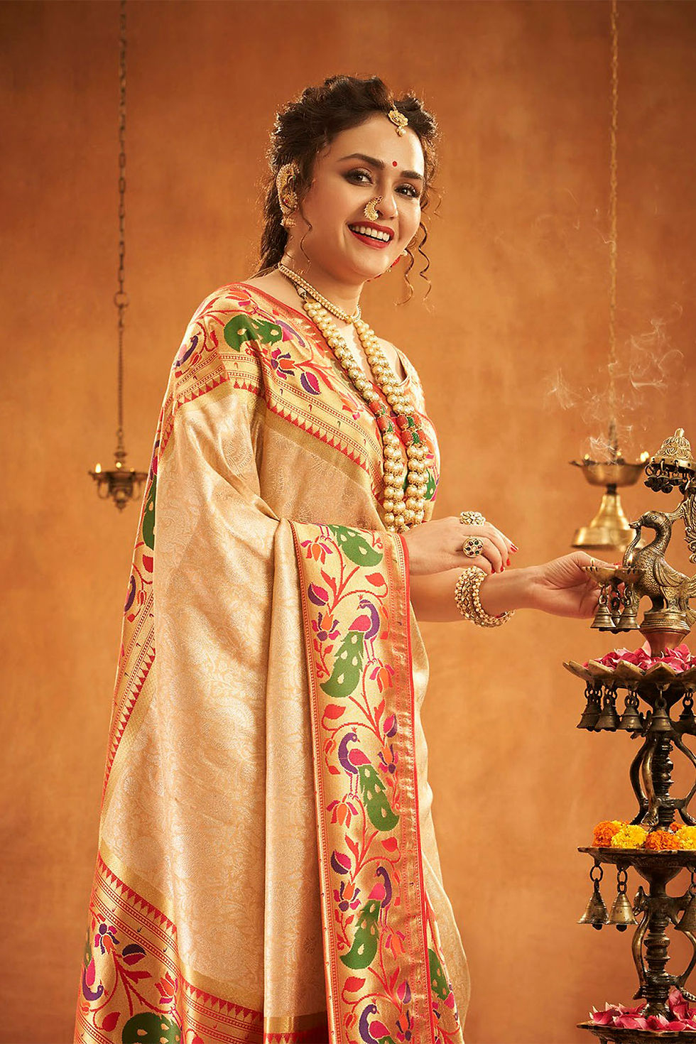 Bridal Sarees, Party Wear, Bollywood, Kanjivaram Saree, Net, Lehenga, Printed, Half Sarees, Chikankari, Bandhani, Georgette,