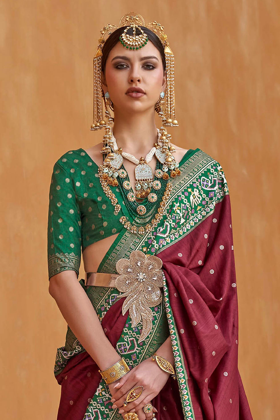 Thumbnail: Latest Designer Saree for Women, Paithani Saree, Linen Saree, Kashmiri Sarees, Saree Blouse, Sarees for Indian Weddings, Red