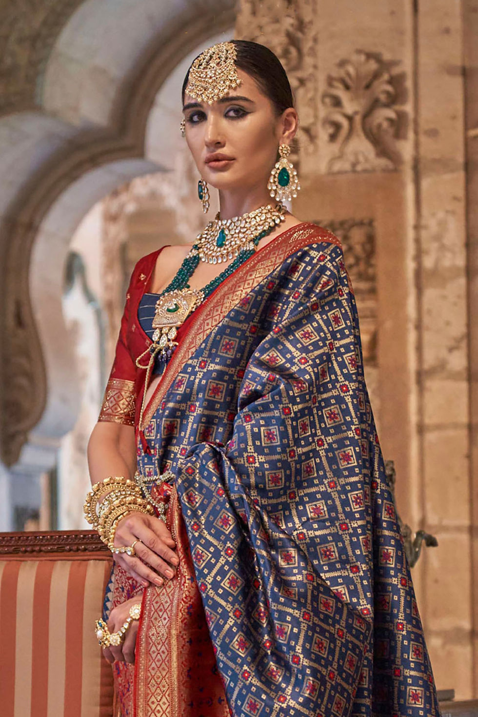 Thumbnail: Bridal Sarees, Party Wear, Bollywood, Kanjivaram Saree, Net, Lehenga, Printed, Half Sarees, Chikankari, Bandhani, Georgette,