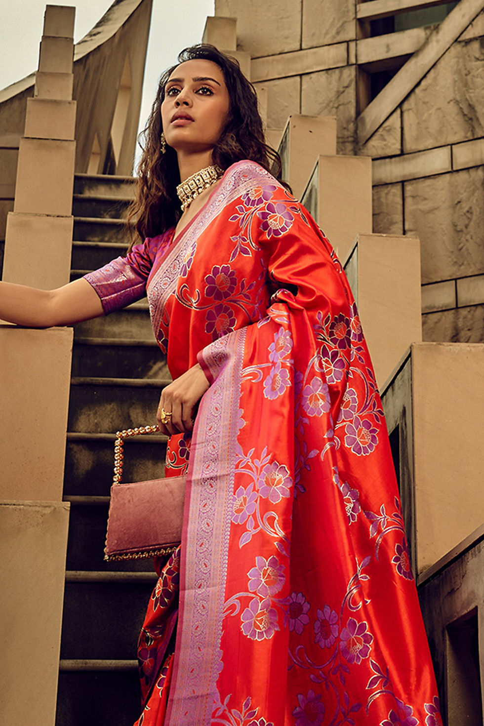 Thumbnail: Bridal Sarees, Party Wear, Bollywood, Kanjivaram Saree, Net, Lehenga, Printed, Half Sarees, Chikankari, Bandhani, Georgette,