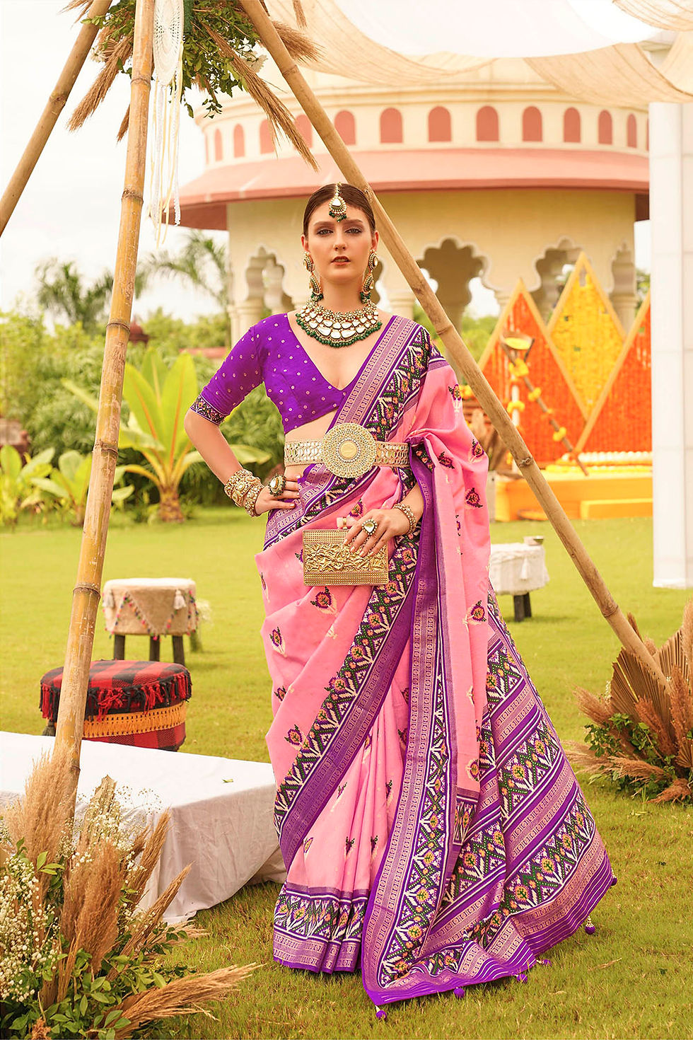 Thumbnail: Bridal Sarees, Party Wear, Bollywood, Kanjivaram Saree, Net, Lehenga, Printed, Half Sarees, Chikankari, Bandhani, Georgette,