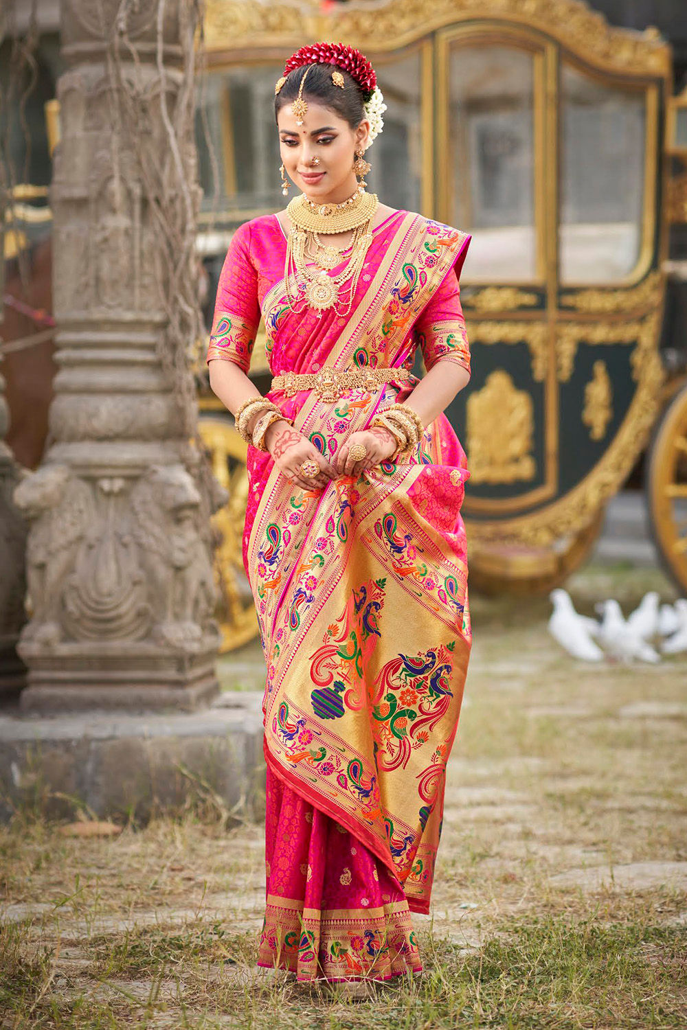 Purple Sari, Bridal Sarees, Party Wear, Banarasi Saree, Net, Lehenga, Printed, Half Sarees, Chikankari, Bandhani, Georgette,