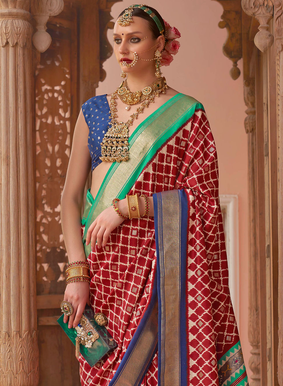 Thumbnail: Bridal Sarees, Party Wear, Bollywood, Kanjivaram Saree, Net, Lehenga, Printed, Half Sarees, Chikankari, Bandhani, Georgette,