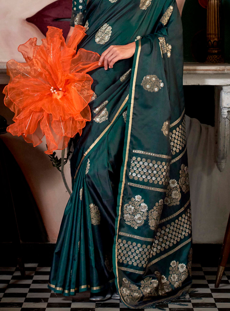 Thumbnail: Bridal Sarees, Party Wear, Bollywood, Kanjivaram Saree, Net, Lehenga, Printed, Half Sarees, Chikankari, Bandhani, Georgette,