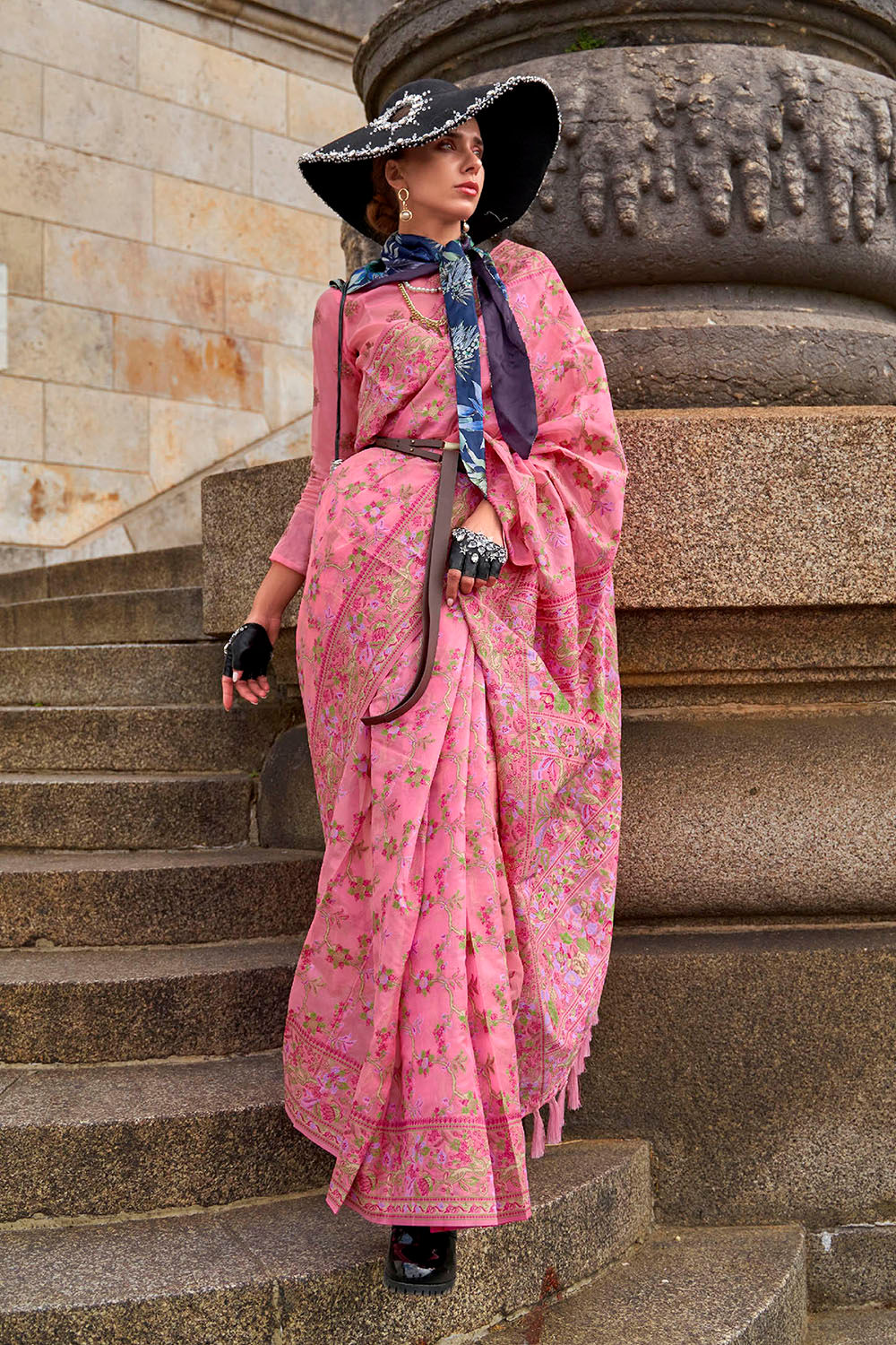 Kashmiri Silk Sarees, Designer Kashmiri Saree, Sari, Sarees for Women, Wedding Saree, Ready to Wear Sarees, Sari Gift