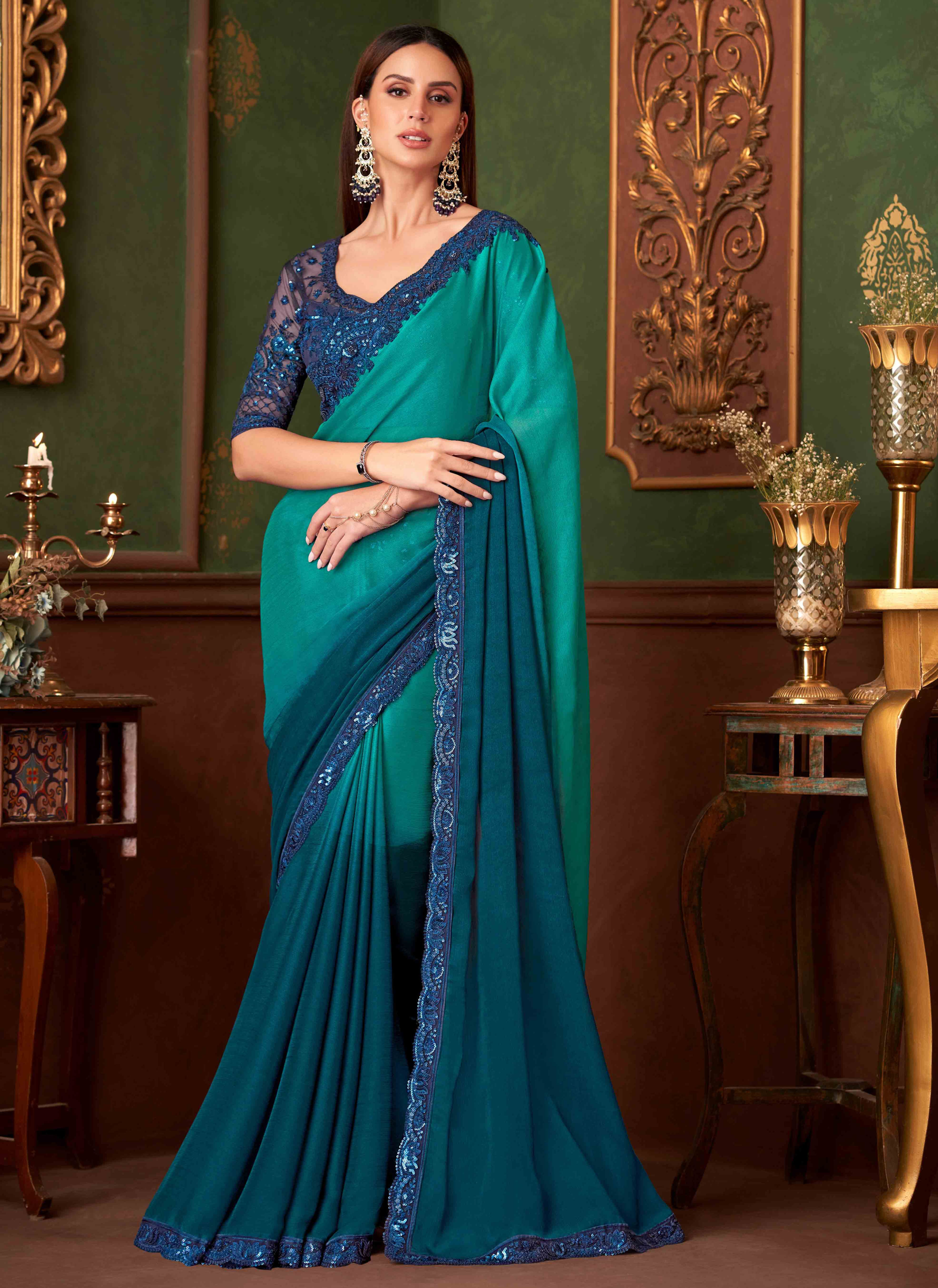 Bridal Sarees, Party Wear, Bollywood, Kanjivaram Saree, Net, Lehenga, Printed, Half Sarees, Chikankari, Bandhani, Georgette,