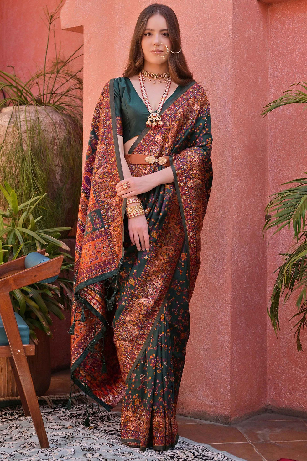 Kashmiri Silk Sarees, Designer Kashmiri Saree, Sari, Sarees for Women, Wedding Saree, Ready to Wear Sarees, Sari Gift